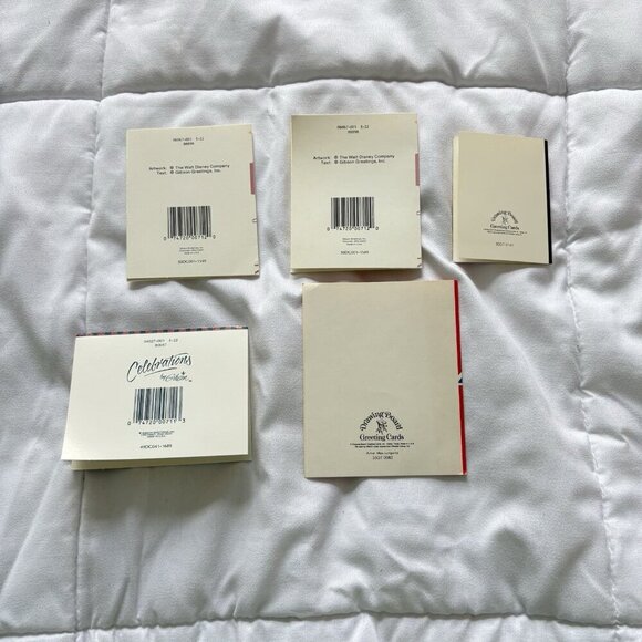 Vintage 80s 90s Disney Lot Of 5 Unused MINI Cards Junk Journal Scrapbook - Picture 3 of 8